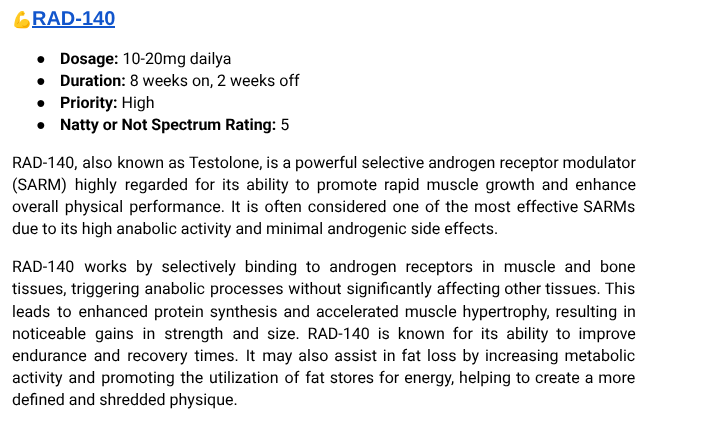 A question for SARMs protocol in the Miracle Sheet 