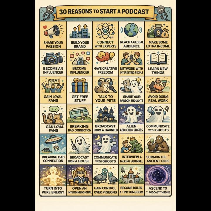What are your UNHINGED reasons to podcast
