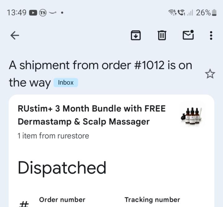 DELIVERIES STARTING TO GET POSTED