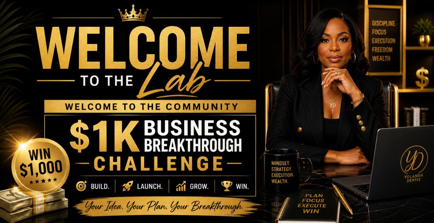 WELCOME + $1K BUSINESS BREAKTHROUGH CHALLENGE