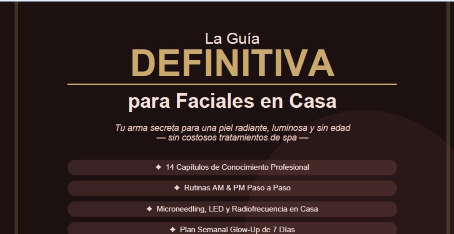 🎁 Guía Gratuita de Faciales en Casa