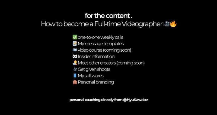 Full-time Videography Coaching