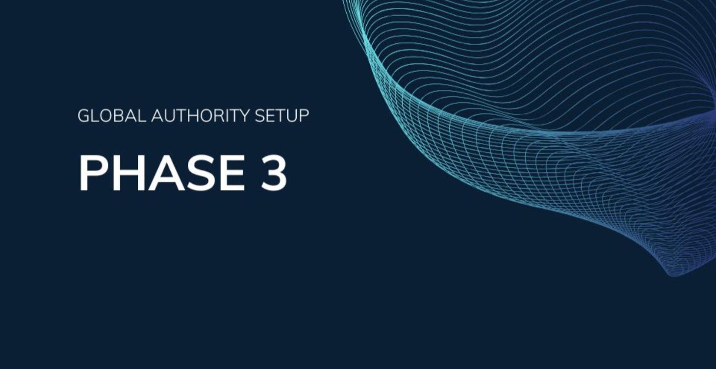 GLOBAL AUTHORITY SETUP