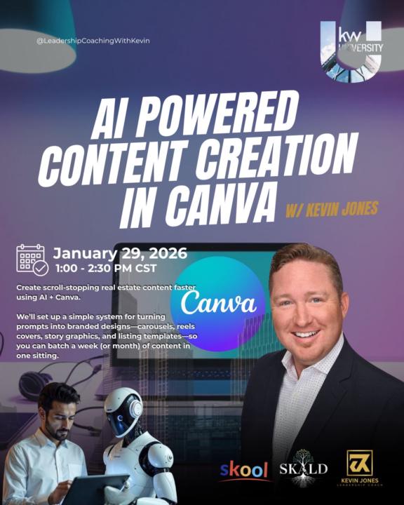 In-person class- KW Metropolitan, Houston TX Thursday January 29, 1-2:30