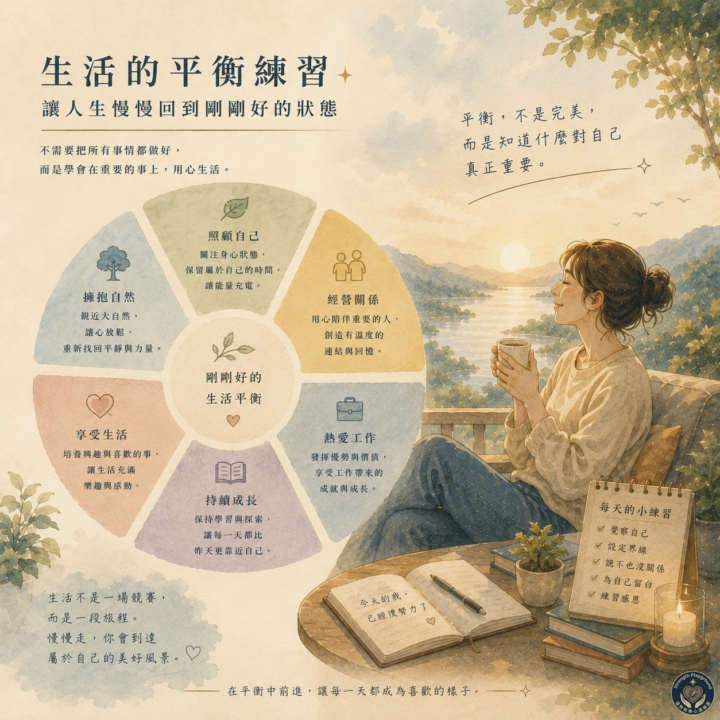🌿 生活的平衡練習｜讓人生慢慢回到剛剛好的狀態