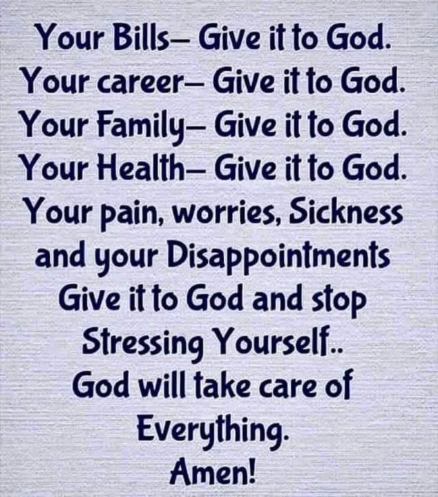 Give it to God!