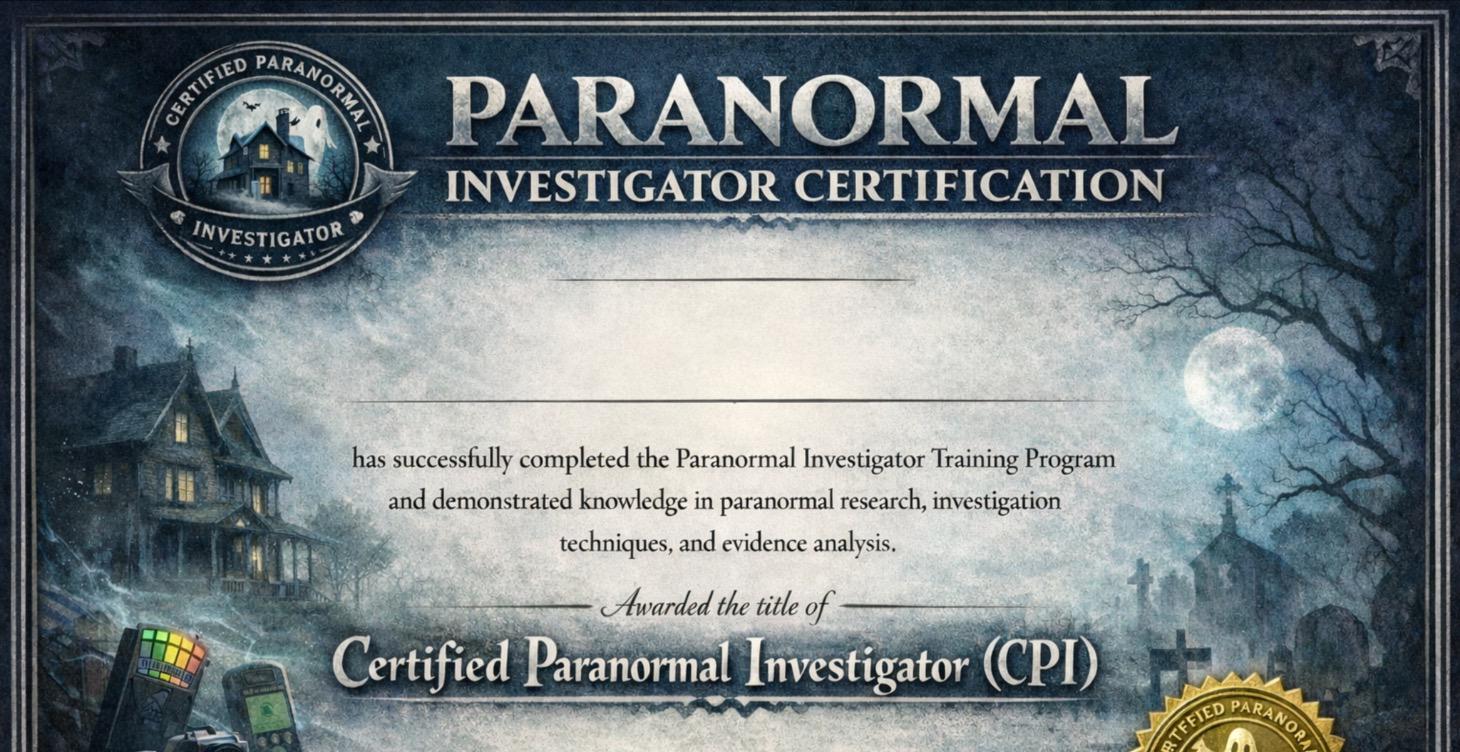 Paranormal investigator Certification