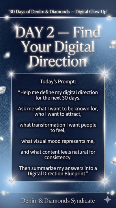 Day 2 of the Denim & Diamonds Digital Glow-Up