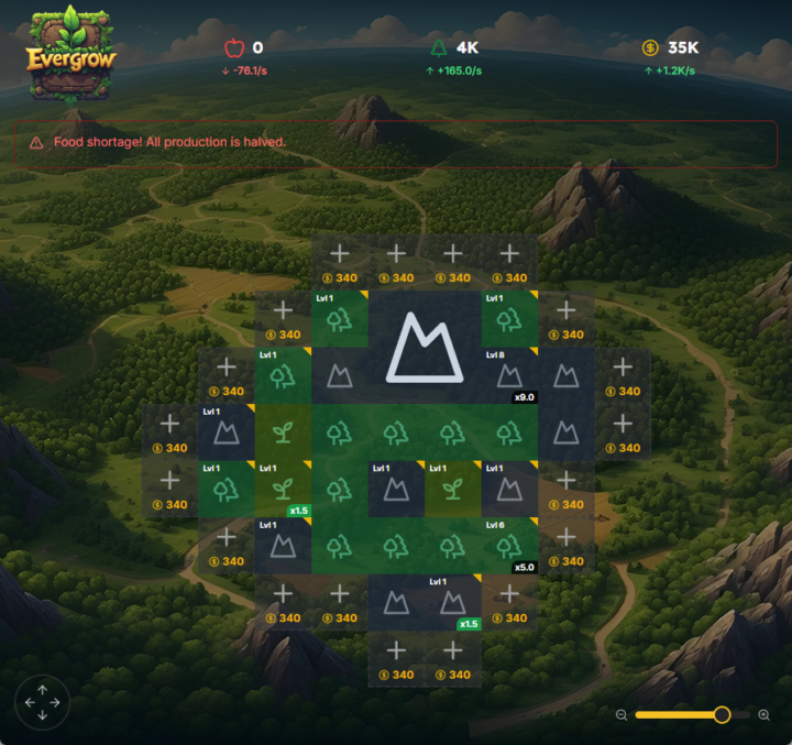 Evergrow – Experimenting with an Infinite Open World Game