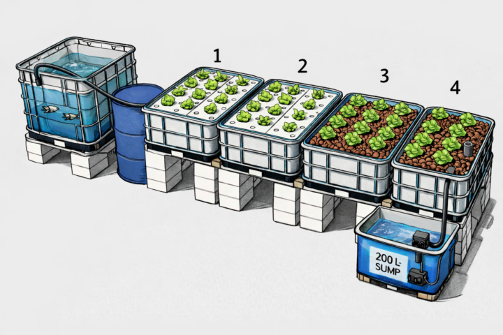 📐 Aquaponics System Design – Planned Before Building
