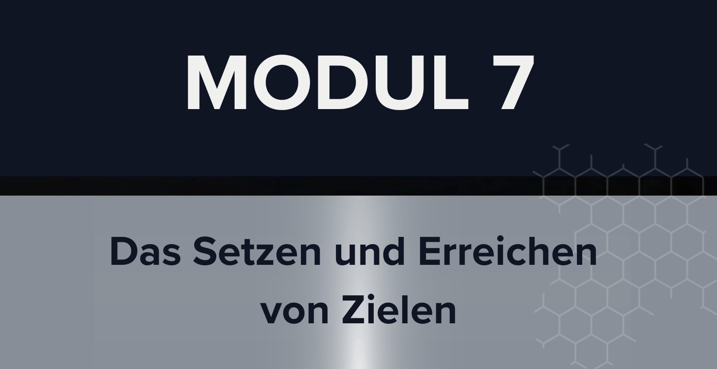 Modul 7: Das Setzen und Erreichen von Zielen