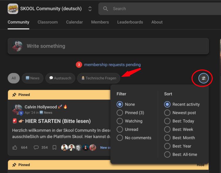 Skool Neuerung / Neue Kategorie