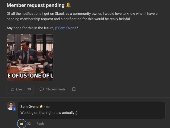 Notifications bei Beitrittsanfragen 