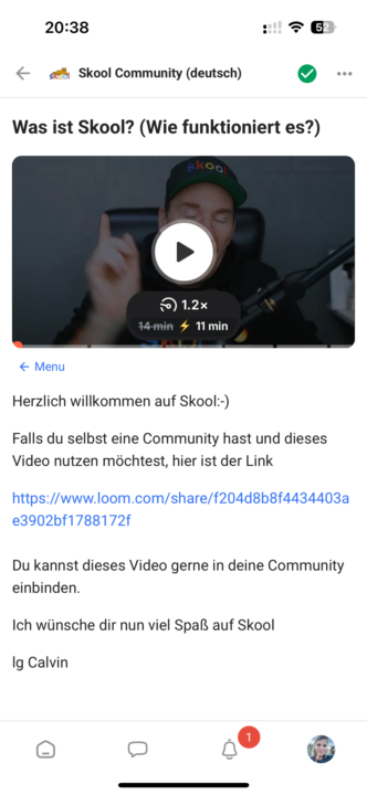 Skool ist einfach- Video einbinden