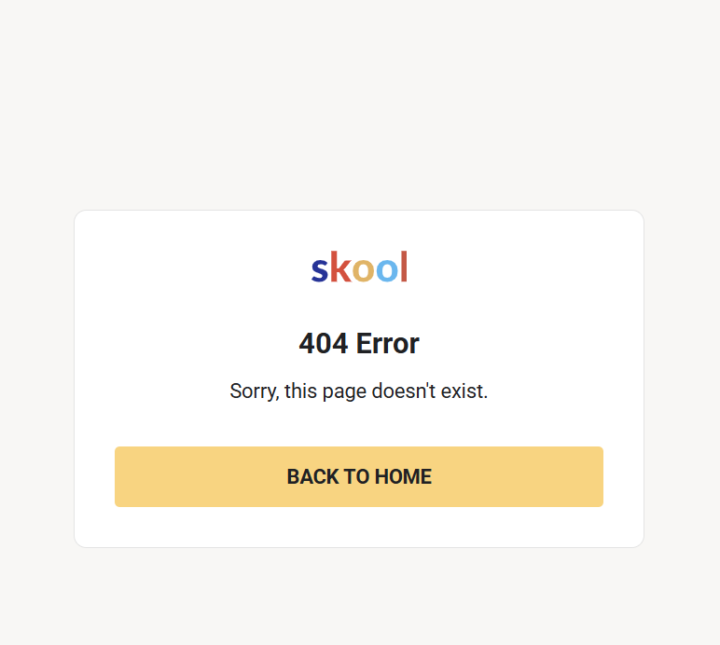 Eine kleine Warnung zur Skool Custom URL