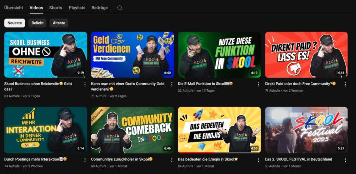 Der Skool Youtube Kanal 