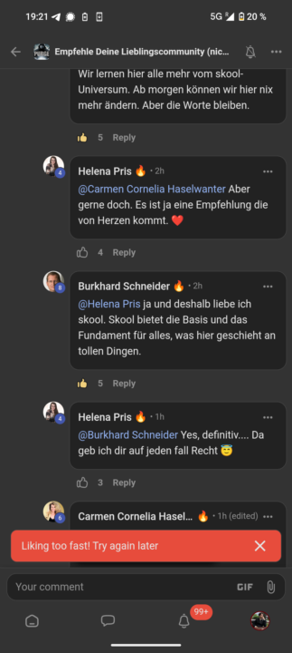 Challenge, wer von euch schafft folgende Reaktion von skool?