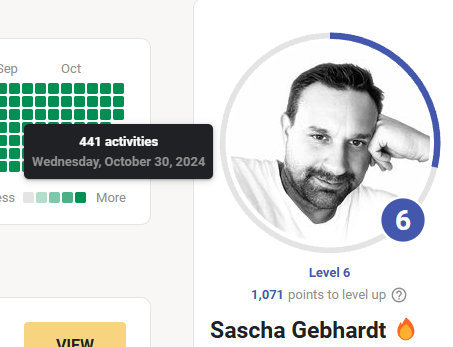 Macht mal einen Screenshot eurer Aktivitäten !