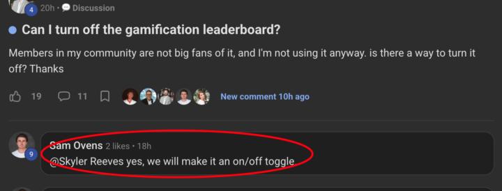 Leaderboard deaktivieren (bald möglich?) 