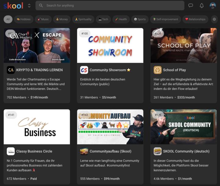 Schaut in die Discovery 