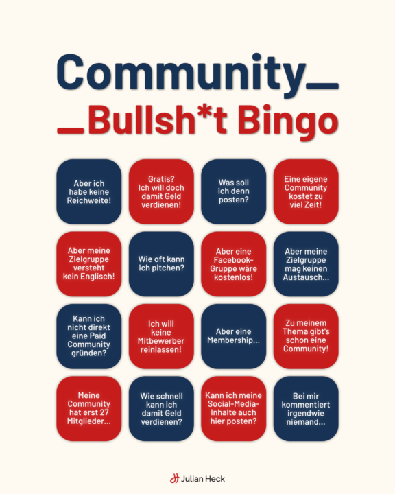 Community Bullshit Bingo :-) 