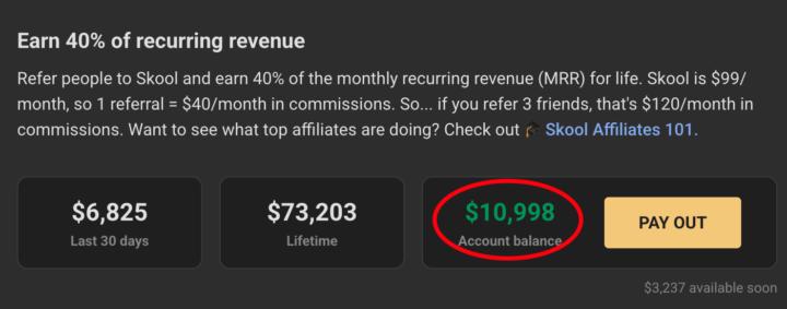 Skool Neuerung: Affiliate 