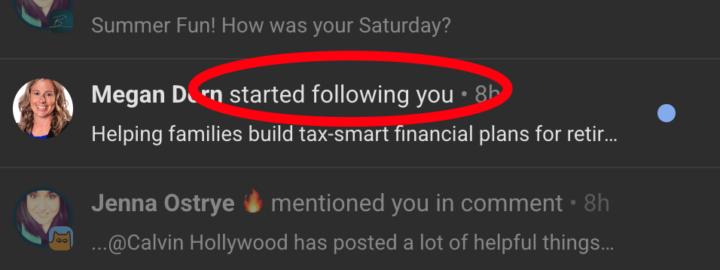 Anderen "folgen" - noch sehr unbekannt 