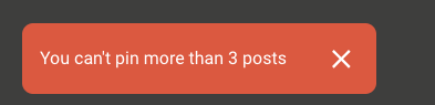 Nicht mehr als 3 Post anpinnen.