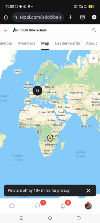 Start Gespraechsgruppe 24.02. und ein Auszug aus Maps