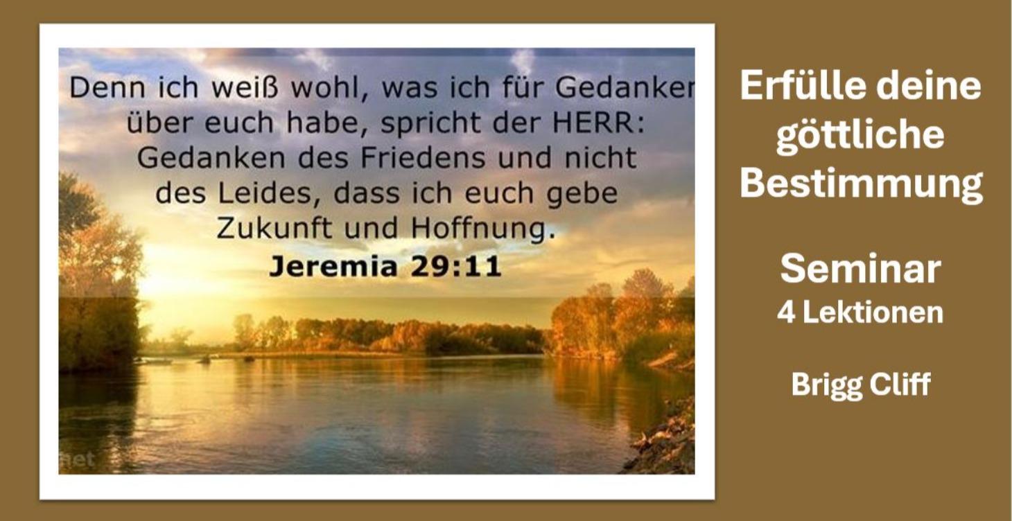 Seminar / Bonus / Erfülle deine Bestimmung