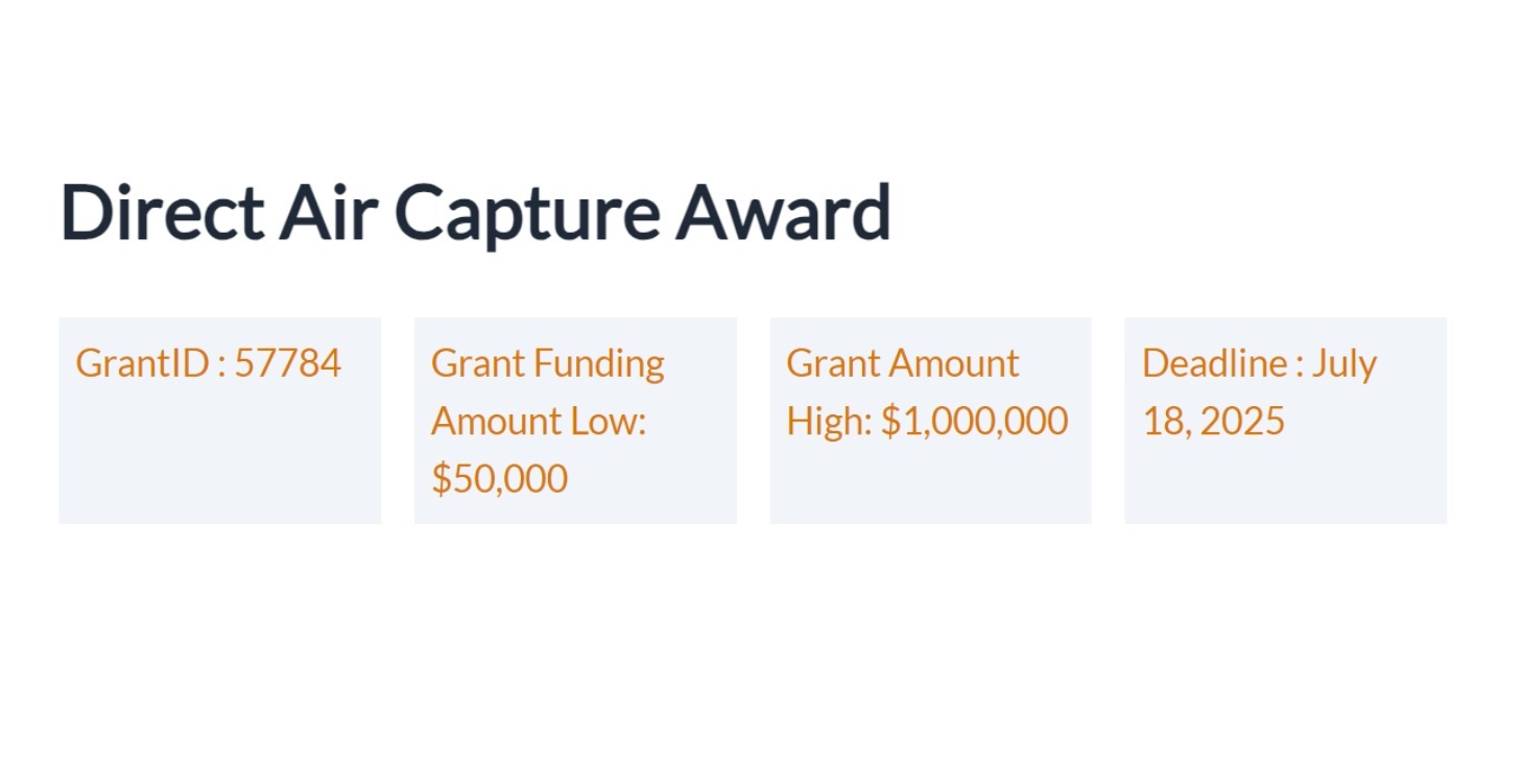 Direct Air Capture Award