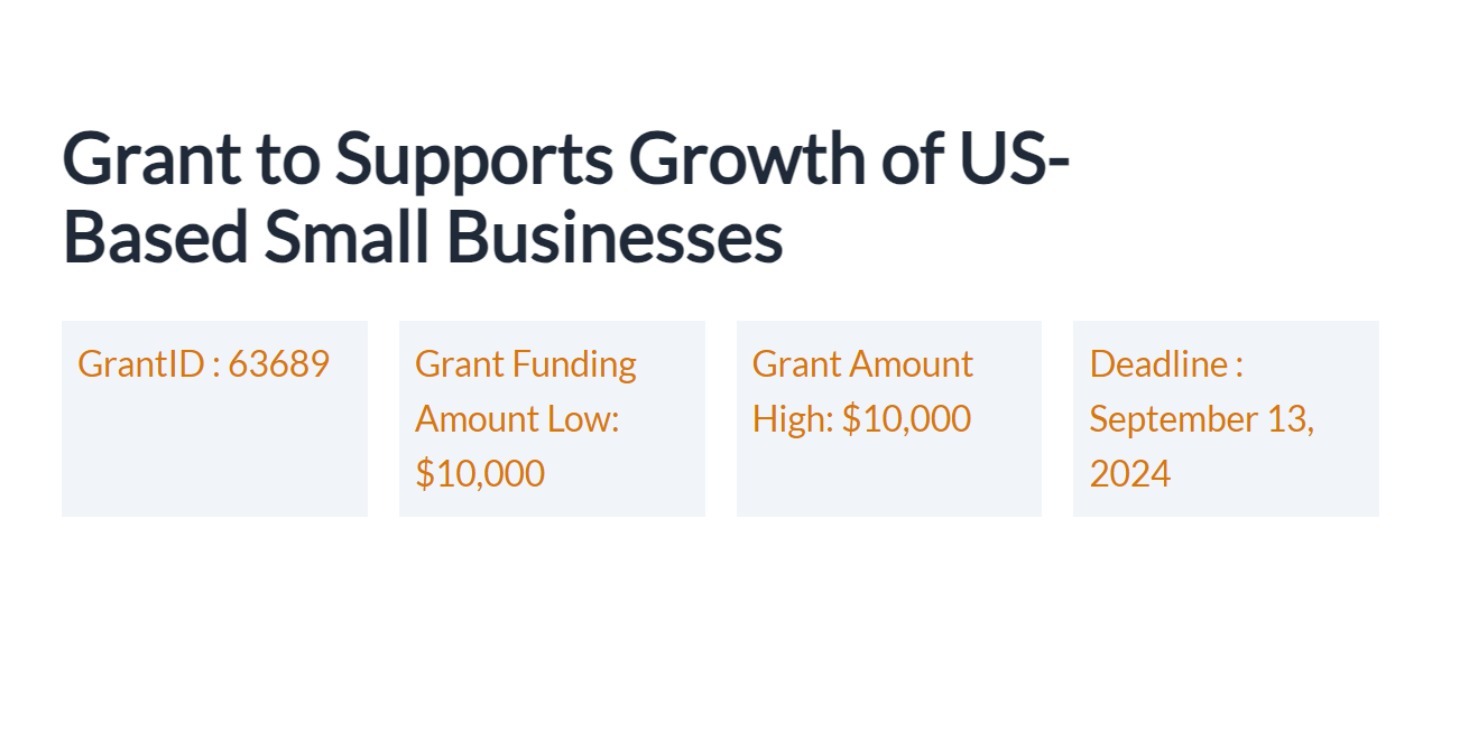 US Small Business Growth Support Grant