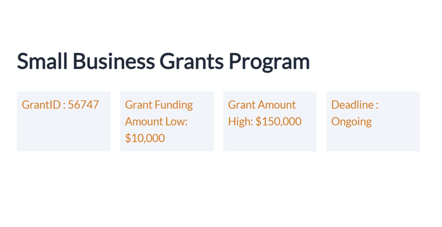 ⁠Small Business Grants Program