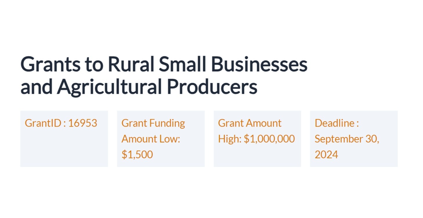 Rural Business & Agri-Producer Grants