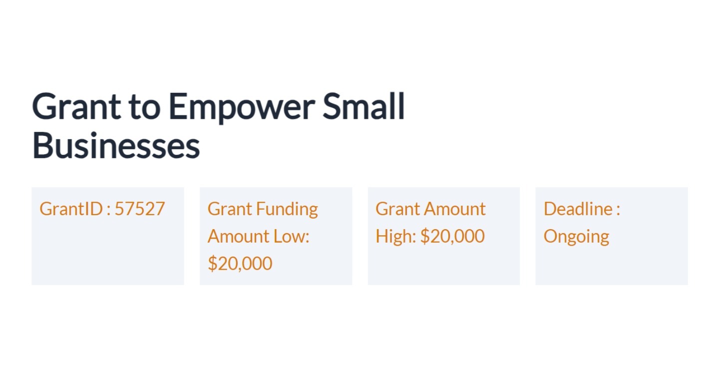 Grant to Empower Small Businesses