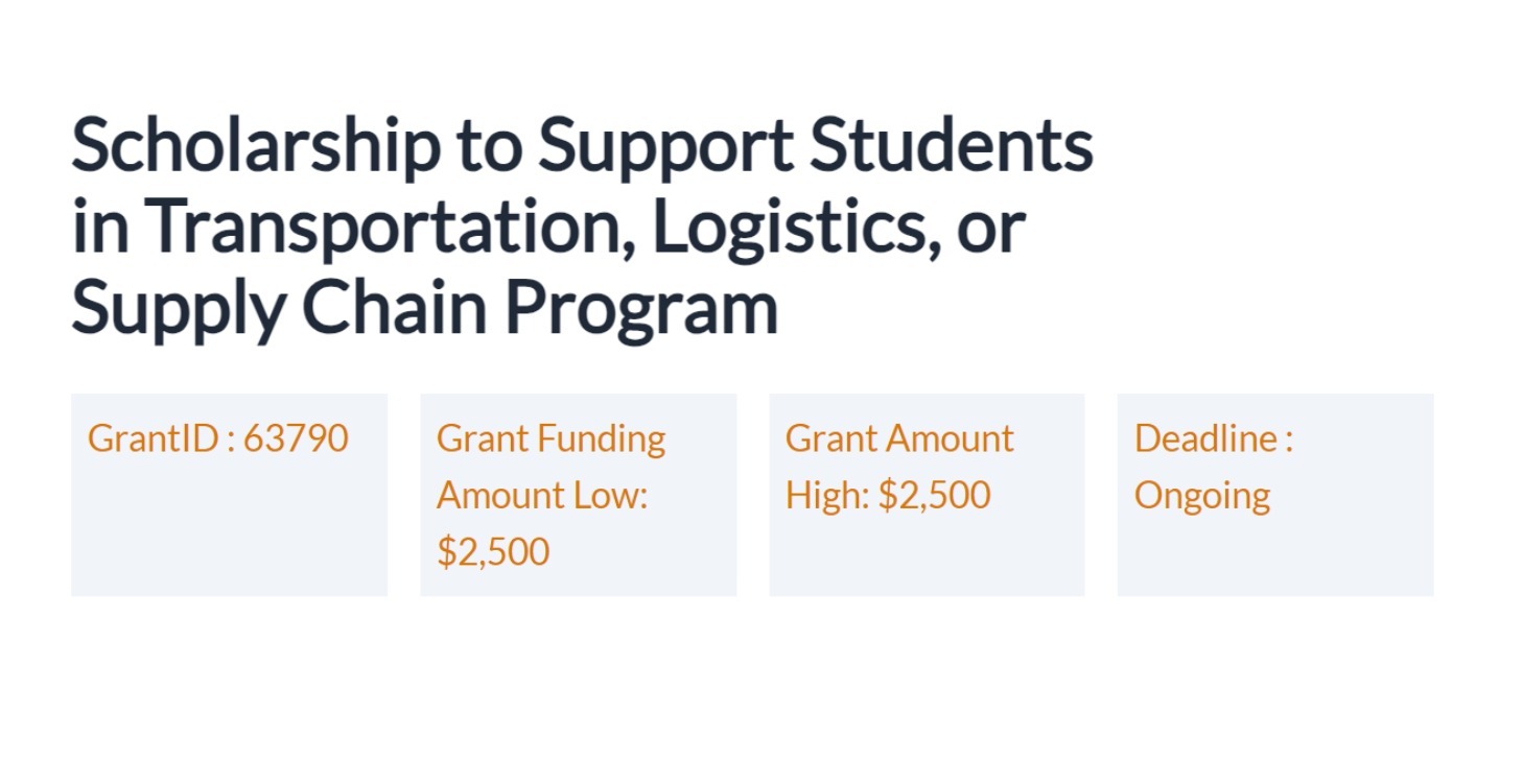 Transportation & Logistics Scholarship Program