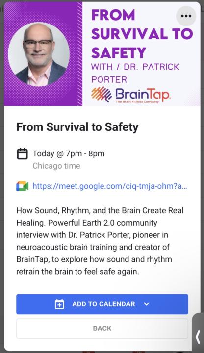 From Survival to Safety — Live with Dr. Patrick Porter