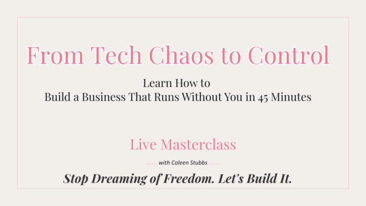 Your Business is Running You.  Let's Fix That. 