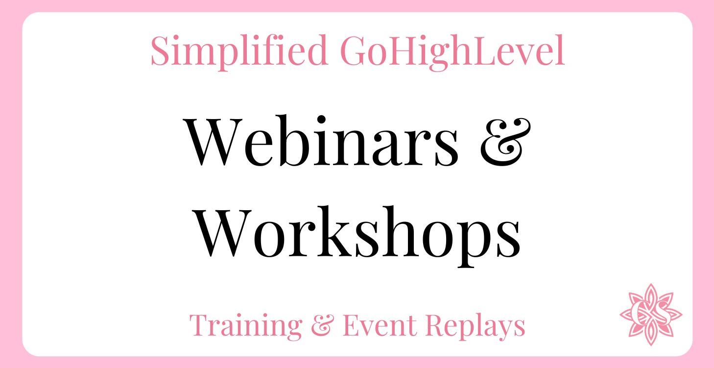 Webinars & Workshops