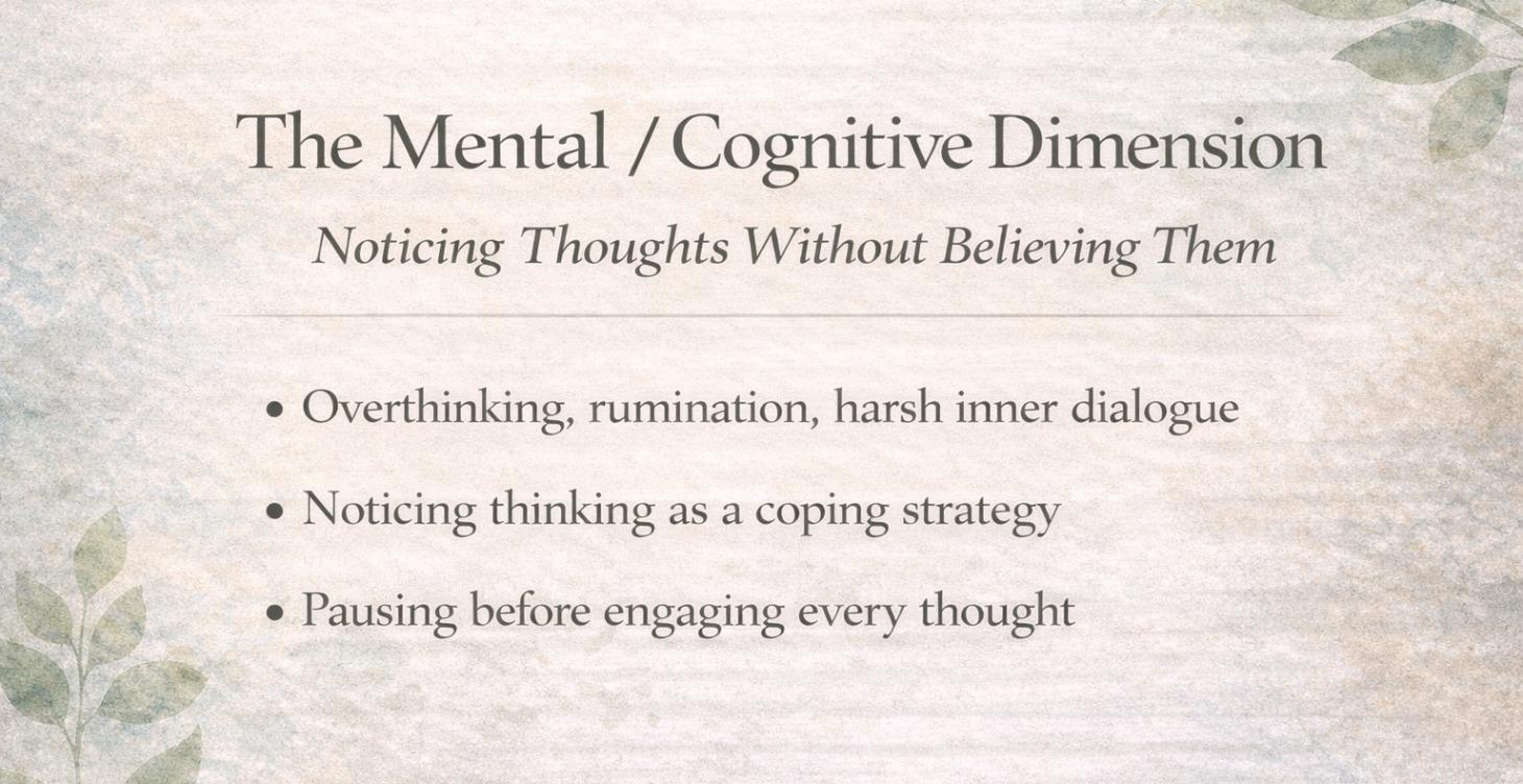 The Mental / Cognitive Dimension