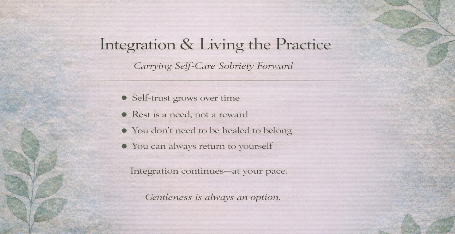 Integration & Living the Practice