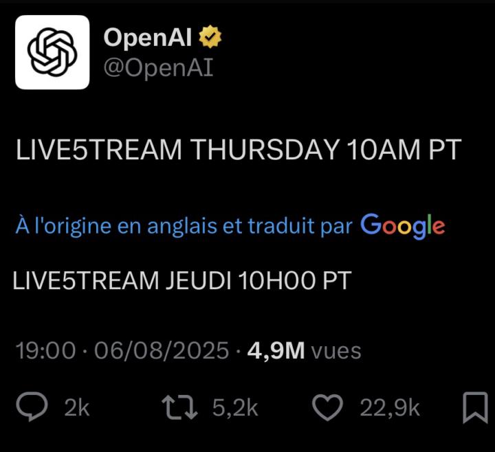 🚨GPT 5 sort AUJOURD’HUI ?????? 