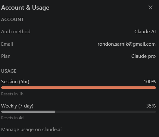 How much I am using claude code.