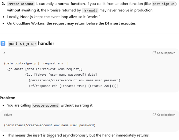 Long debugging session