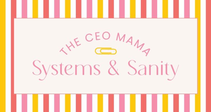 The CEO Mama: Systems & Sanity