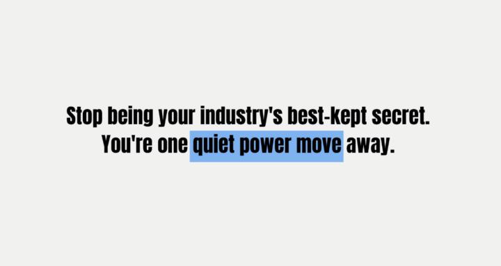 The Quiet Power Move
