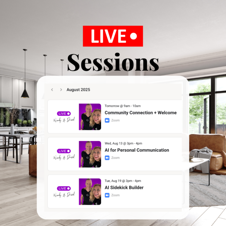 🚨 AUGUST LIVE SESSIONS — RSVP NOW! 