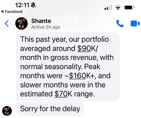 Shante Earned $1 Million in 2025