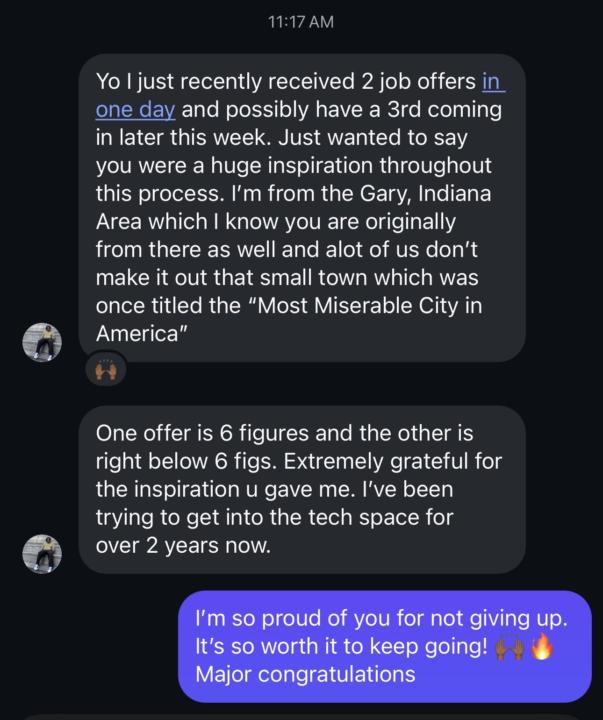 Someone Just Got Two 6 Figure Job Offers! 