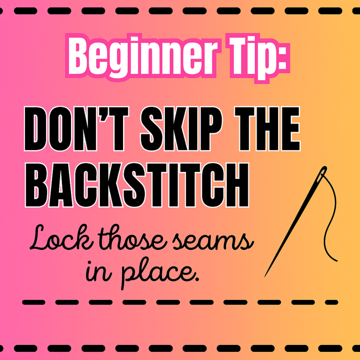 Back stitching is VERY IMPORTANT!!!
